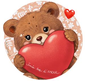 Sticker ours coeur❤️