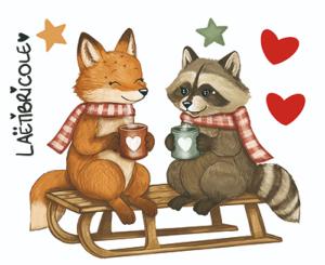 Transfert raton et renard et leurs mugs