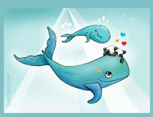 Coupon baleine et panda