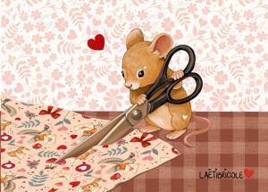 Carte souris et ses ciseaux