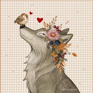 Coupon coussin le loup d'automne