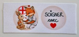 Etiquette "Soigner avec amour"