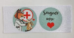 Etiquette "Soigner avec amour"