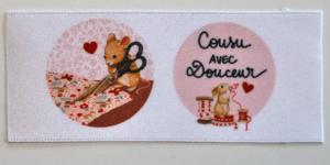 Etiquette souris couturière
