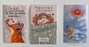 Lot de 3 stickers  Petits mots doux 