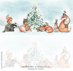 Les animaux de Noël sous la neige
