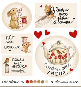 Planche d'étiquette couture à découper