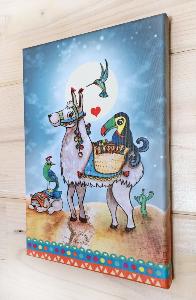 Le lama et son toucan