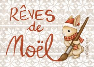 Carte canson rêves de Noël à la plume