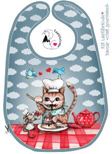 Kit bavoir Le chat gourmand