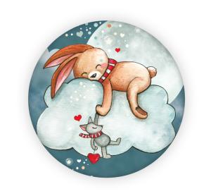Le lapin sur son nuage