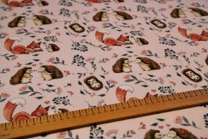 Coupon gaze de coton hérisson rose