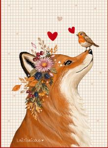 Coupon coton le renard d'automne