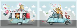 Coupon trousse 2 CV et caravane
