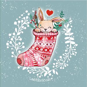 Coupon coussin lapin chaussette hiver