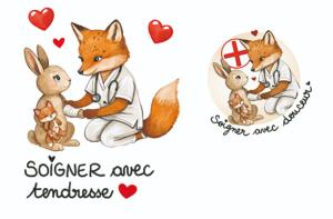 Lot 2 stickers UV DTF soigner avec amour🧡 