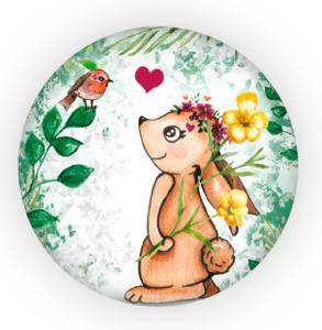 Le lapin au rouge gorge