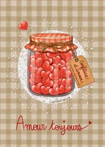 Carte confiture d'amour