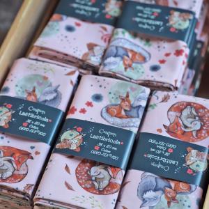 Coupon coton "Forêt rose"