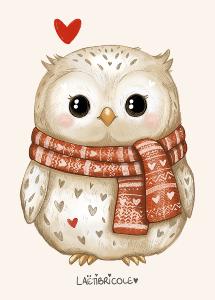 Carte canson la chouette d'hiver 