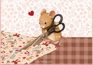 Coupon rabat souris et ses ciseaux