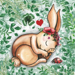 La sieste du lapin fleurette 