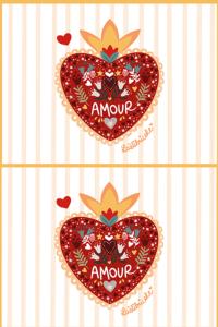 Coupon MINI pochette Ex voto AMOUR
