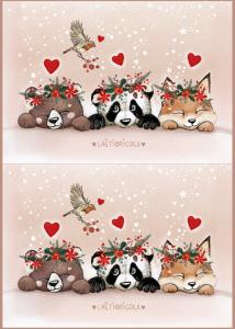 Coupon MINI pochette animaux couronnes x 2