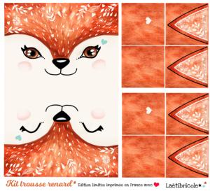 Coupon pour trousse renard toile