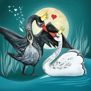 Le lac des cygnes carte carrée