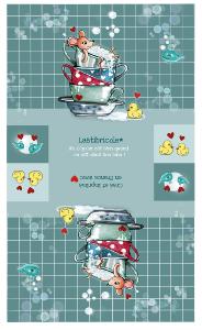 Coupon pot "La souris dans ses tasses"