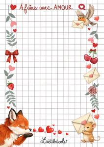 Le bloc-notes avec AMOUR