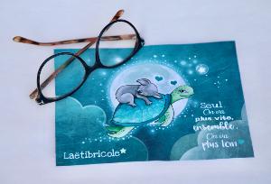 Lingette à lunettes la tortue et le koala
